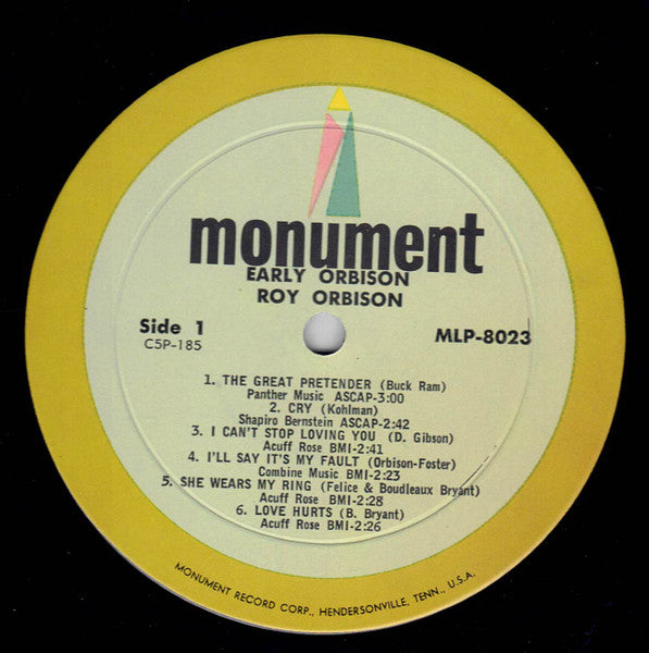 Roy Orbison : Early Orbison (LP, Album, Comp, Mono, Hol)