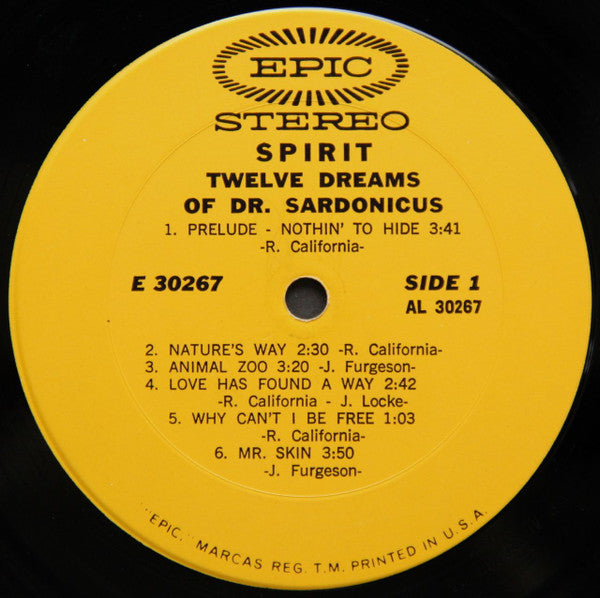 Spirit (8) : Twelve Dreams Of Dr. Sardonicus (LP, Album, Gat)