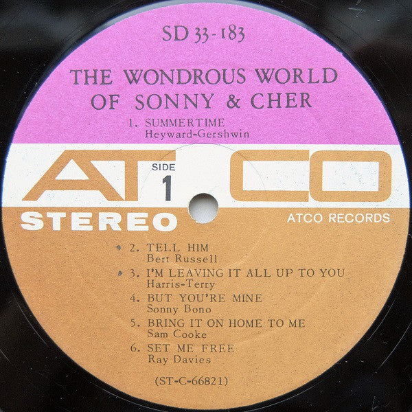 Sonny & Cher : The Wondrous World Of Sonny & Cher (LP, Album)