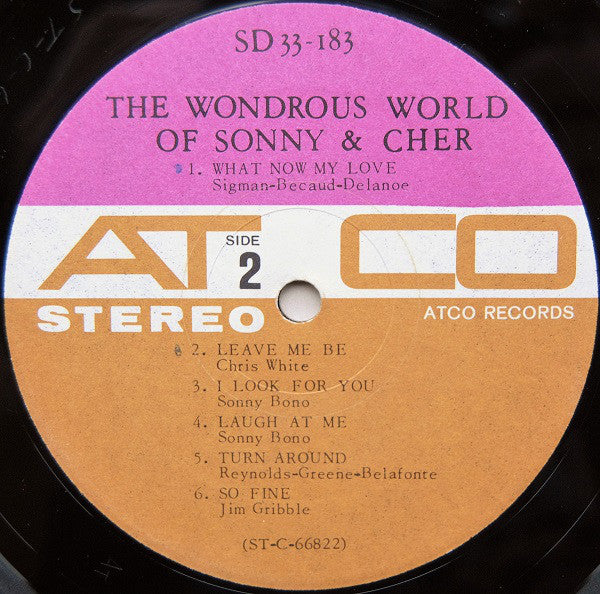 Sonny & Cher : The Wondrous World Of Sonny & Cher (LP, Album)