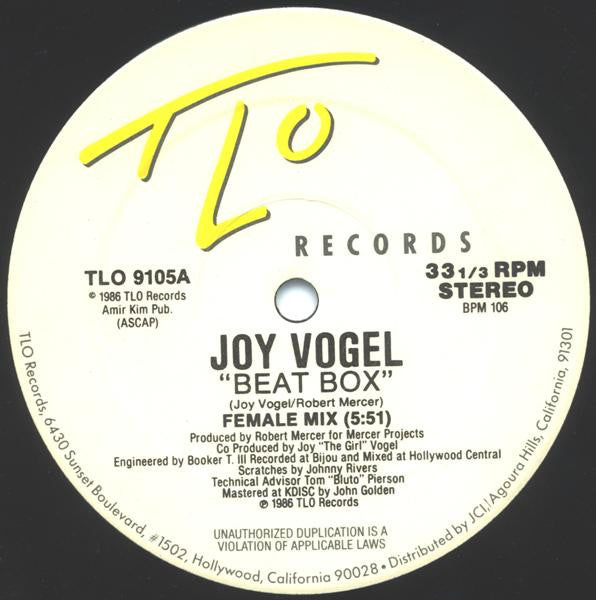 Joy Vogel : Beat Box (12")