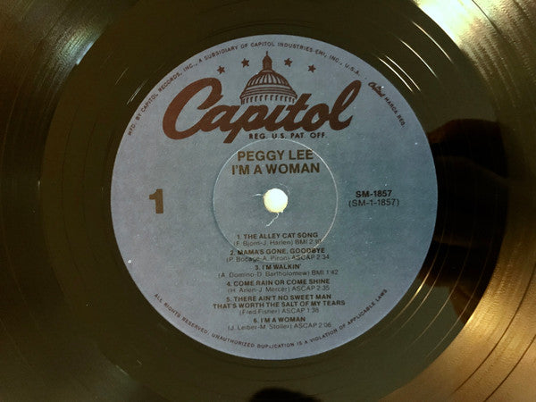 Peggy Lee : I'm A Woman (LP, Album, RE)