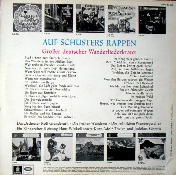 Various : Auf Schusters Rappen (Großer Deutscher Wanderliederkranz) (LP, Comp)