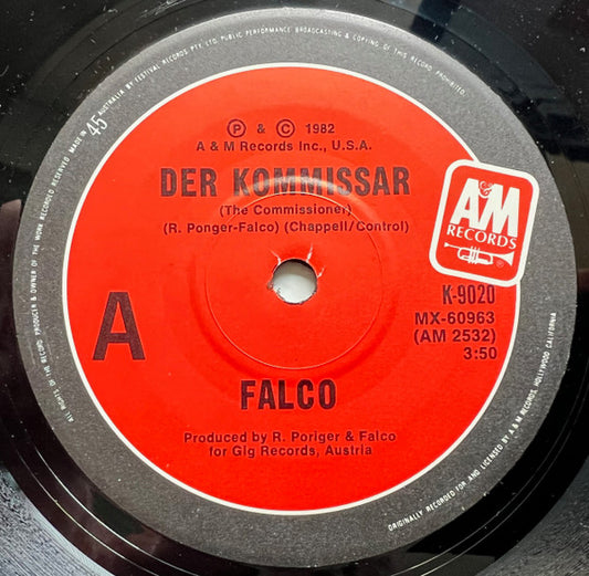 Falco : Der Kommissar = The Commissioner (7", Single)