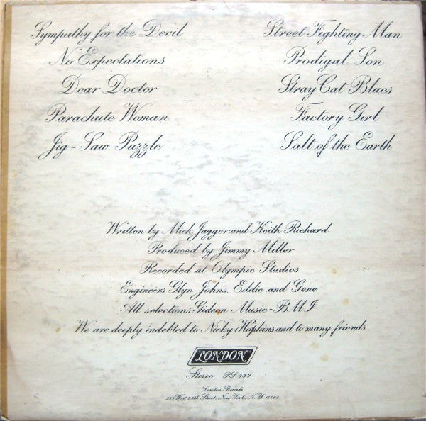 Rolling Stones* : Beggars Banquet (LP, Album, Gat)