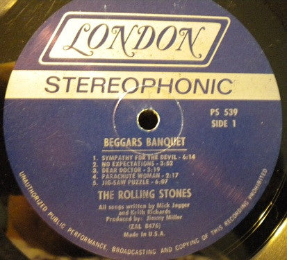 Rolling Stones* : Beggars Banquet (LP, Album, Gat)