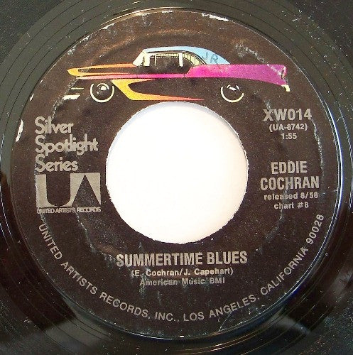 Eddie Cochran : Summertime Blues / Cut Across Shorty (7", Single, RE, Styrene)