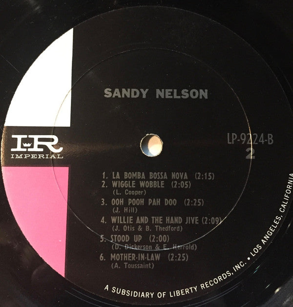 Sandy Nelson : The Best Of The Beats (LP, Album, Mono, RP, Whi)