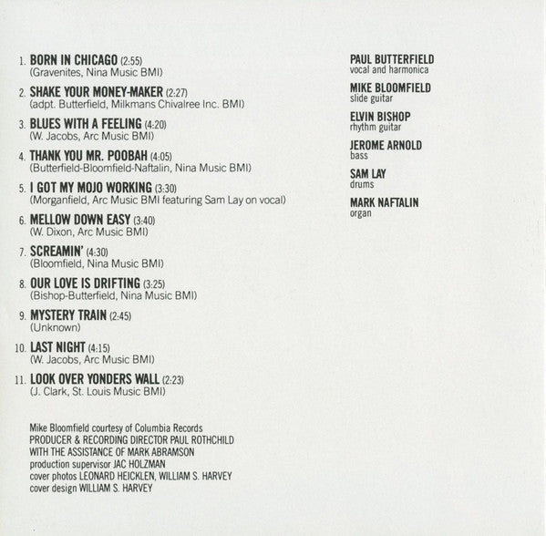 The Paul Butterfield Blues Band : The Paul Butterfield Blues Band (CD, Album, RE, SRC)