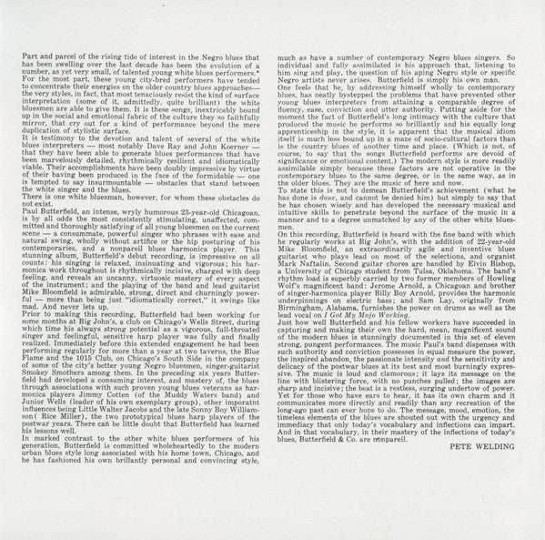 The Paul Butterfield Blues Band : The Paul Butterfield Blues Band (CD, Album, RE, SRC)