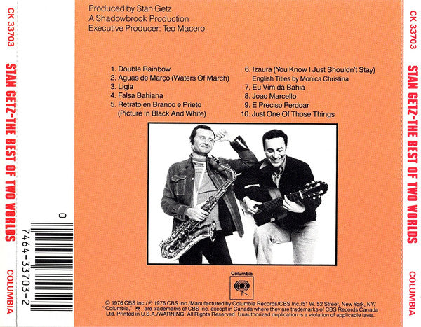 Stan Getz featuring João Gilberto : The Best Of Two Worlds (CD, Album, RE)