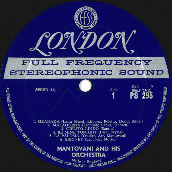 Mantovani And His Orchestra : Latin Rendezvous (LP)