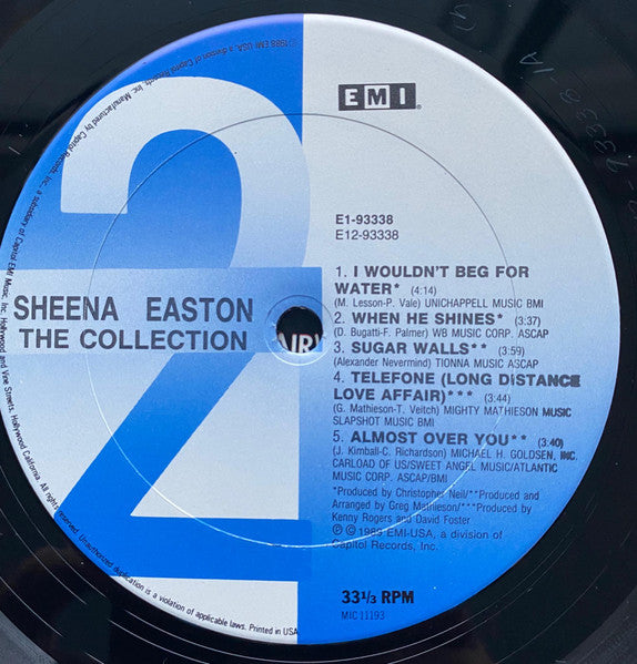 Sheena Easton : The Collection (LP, Comp, Club)