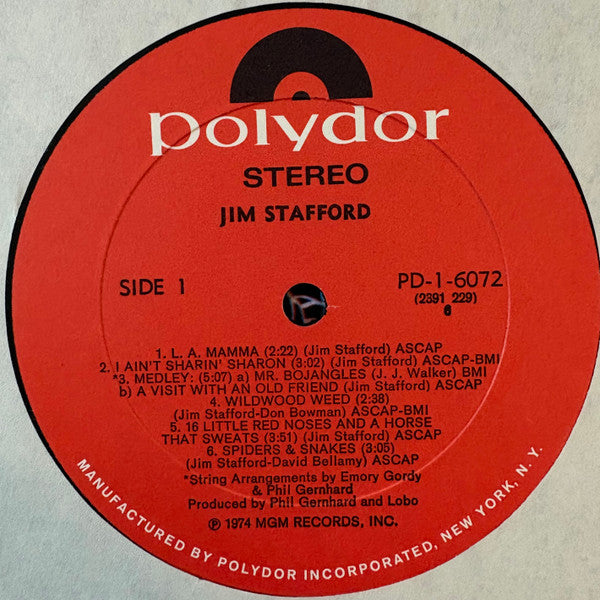 Jim Stafford : Jim Stafford (LP, Album, RE)