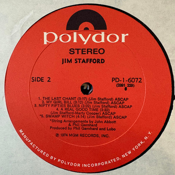 Jim Stafford : Jim Stafford (LP, Album, RE)