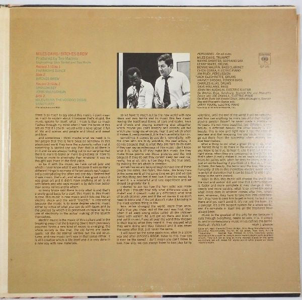 Miles Davis : Bitches Brew (2xLP, Album, San)