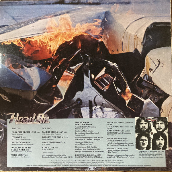 Bachman-Turner Overdrive : Head On (LP, Album)