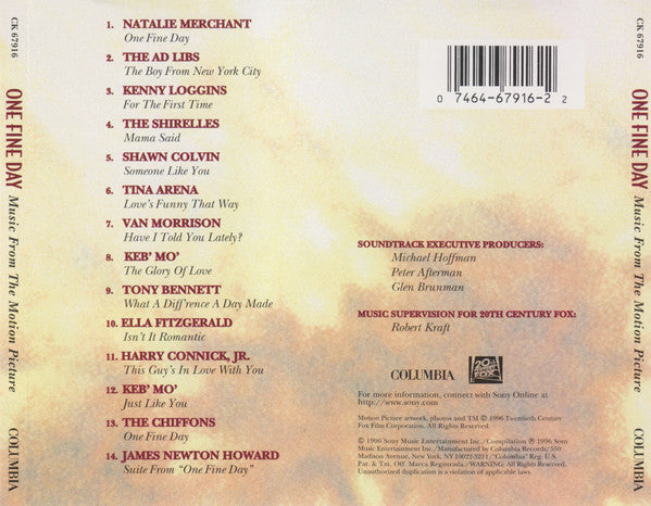 Various : One Fine Day (Music From The Motion Picture) (CD, Comp)