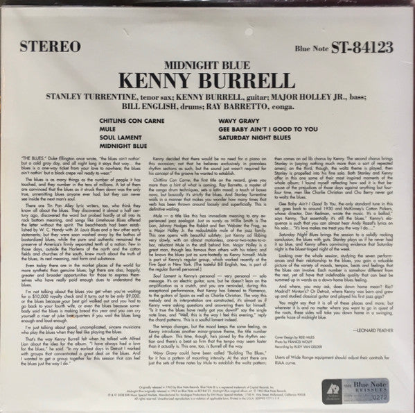 Kenny Burrell : Midnight Blue (2x12", Album, Ltd, Num, RE, 180)
