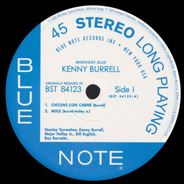 Kenny Burrell : Midnight Blue (2x12", Album, Ltd, Num, RE, 180)
