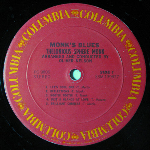 Thelonious Sphere Monk* : Monk's Blues (LP, Album, RE)