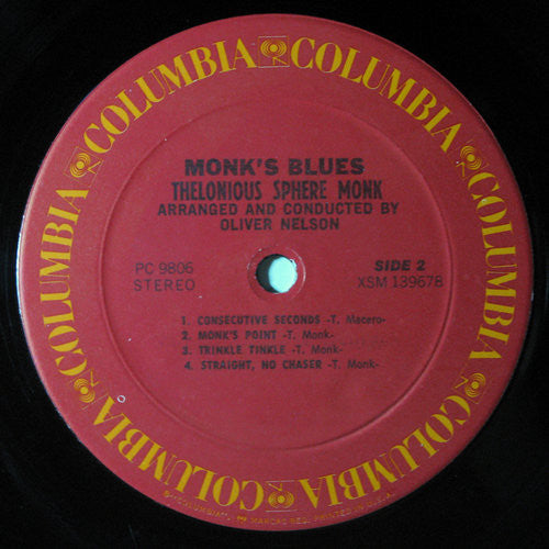 Thelonious Sphere Monk* : Monk's Blues (LP, Album, RE)