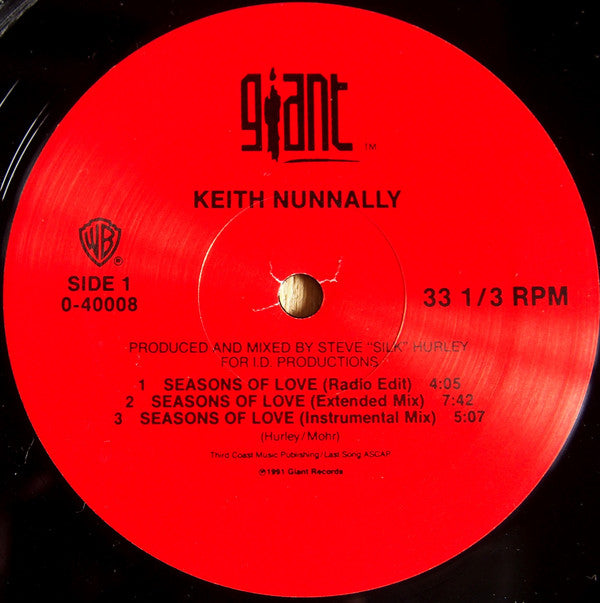 Keith Nunnally : Seasons Of Love (12", Maxi)