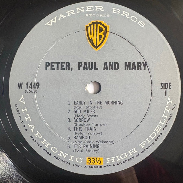 Peter, Paul And Mary* : Peter, Paul And Mary (LP, Album, Mono)