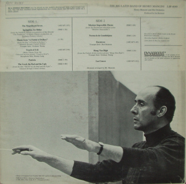 Henry Mancini : The Big Latin Band Of Henry Mancini (LP, Album)