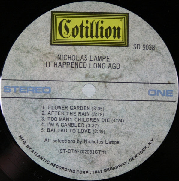 Nicholas Lampe : It Happened Long Ago (LP, Album)