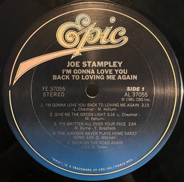 Joe Stampley : I'm Gonna Love You Back To Loving Me Again (LP, Album, Ter)