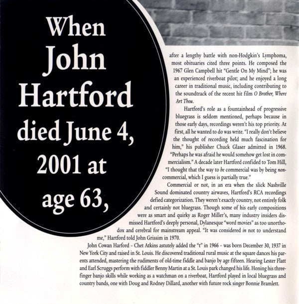 John Hartford : RCA Country Legends (CD, Comp)