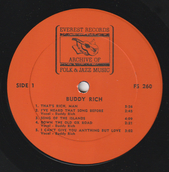 Buddy Rich : Buddy Rich (LP, Comp)