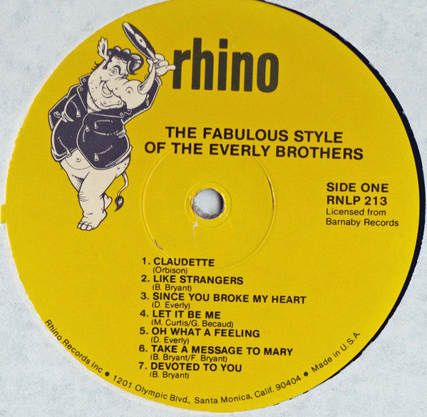 The Everly Brothers* : The Fabulous Style Of The Everly Brothers (LP, Comp, RE)