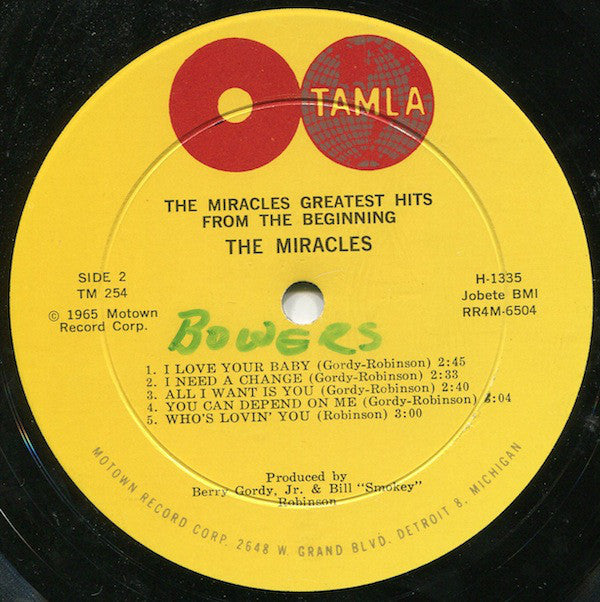 The Miracles : Greatest Hits From The Beginning (2xLP, Comp, Mono)