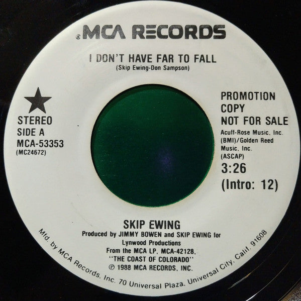 Skip Ewing : I Don't Have Far To Fall (7", Promo)