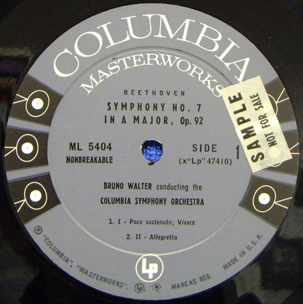 Bruno Walter, Beethoven* : Symphony No. 7 In A Major (LP, Mono)