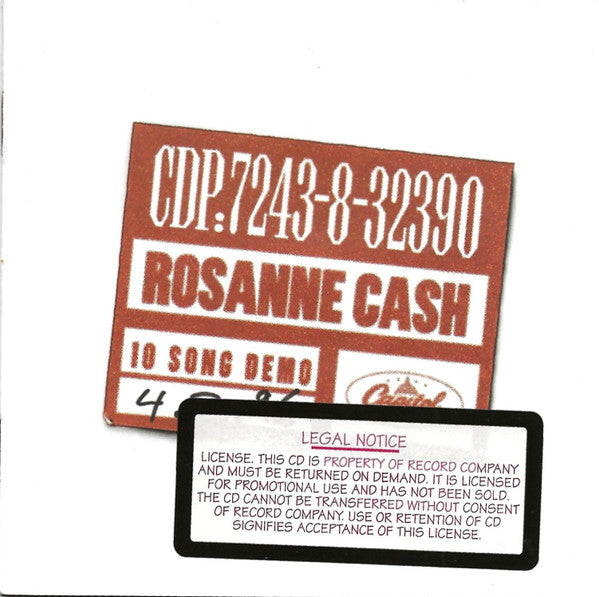 Rosanne Cash : 10 Song Demo (CD, Album, Promo)
