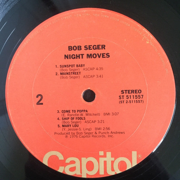 Bob Seger And The Silver Bullet Band : Night Moves (LP, Album, Club, San)