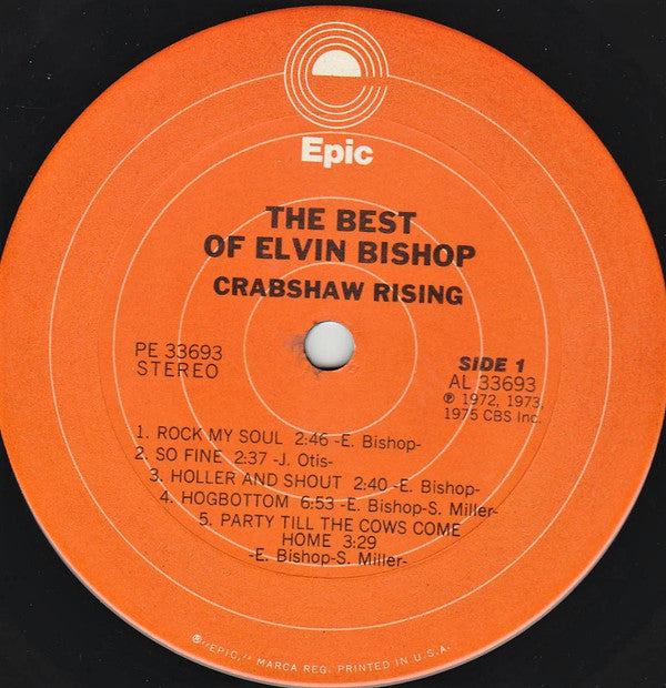 Elvin Bishop : The Best Of Elvin Bishop Crabshaw Rising (LP, Comp, Ter)