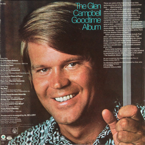 Glen Campbell : The Glen Campbell Goodtime Album (LP, Album, Win)