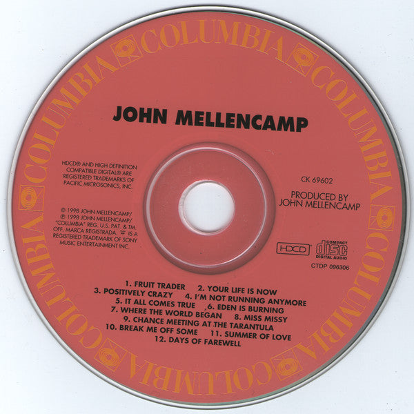 John Mellencamp* : John Mellencamp (HDCD, Album)