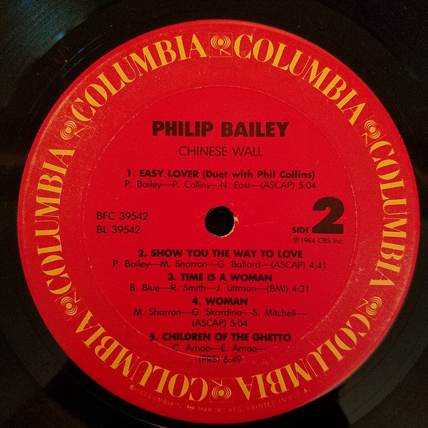 Philip Bailey : Chinese Wall (LP, Album, Pit)