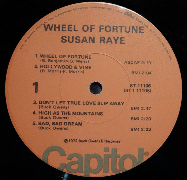 Susan Raye : Wheel Of Fortune (LP, Album)