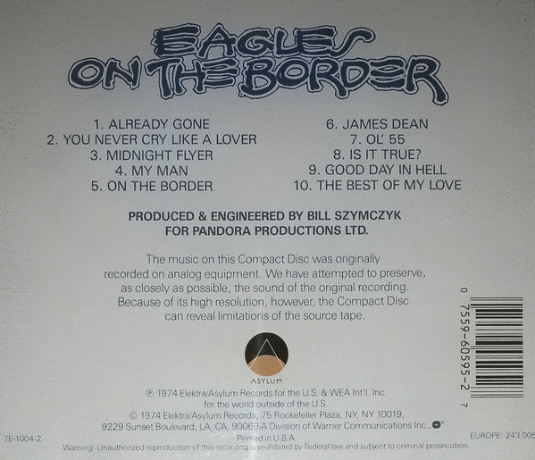 Eagles : On The Border (CD, Album, RE, ARC)