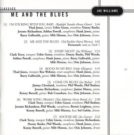 Joe Williams : Me And The Blues (CD, Album, RE)