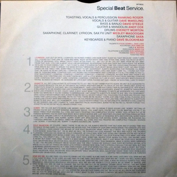 The English Beat* : Special Beat Service (LP, Album, Ele)