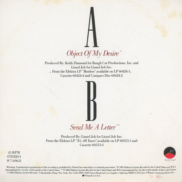 Starpoint : Object Of My Desire (7", SP )