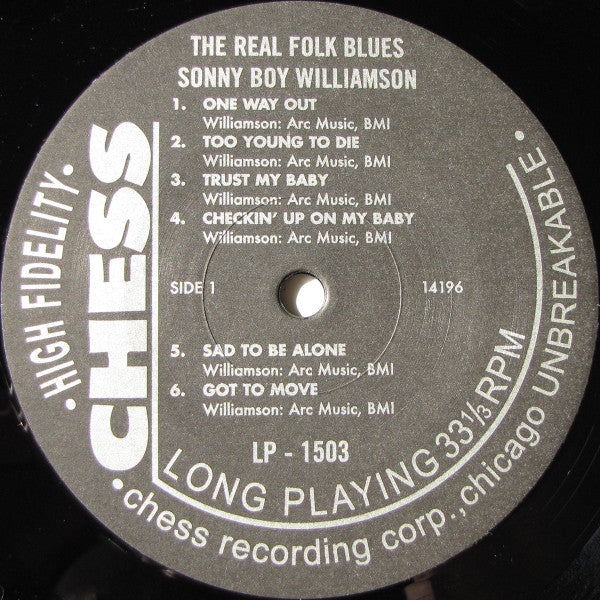 Sonny Boy Williamson (2) : The Real Folk Blues (LP, Album, Mono, RE, RM, 180)