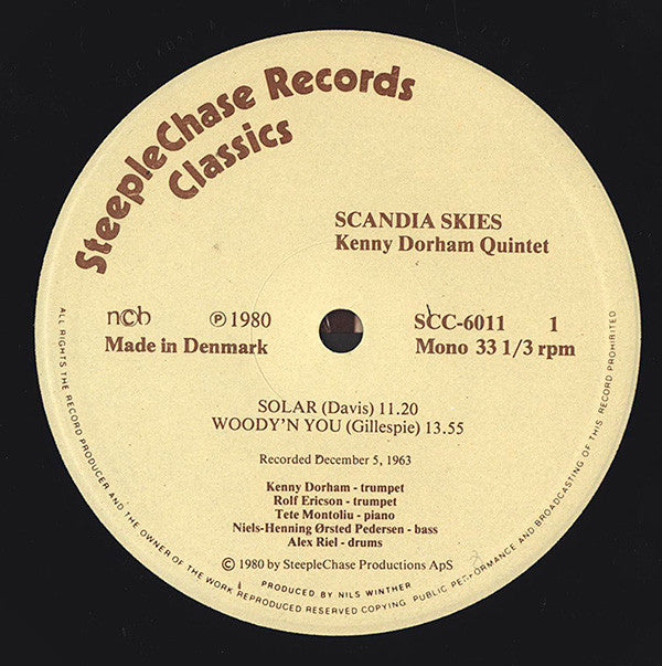Kenny Dorham Quintet* : Scandia Skies (LP, Album, Mono)